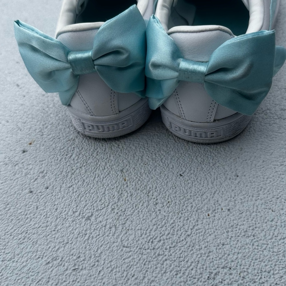 Puma Women's White Sneakers with Light Blue Accents - Picture 2 of 5